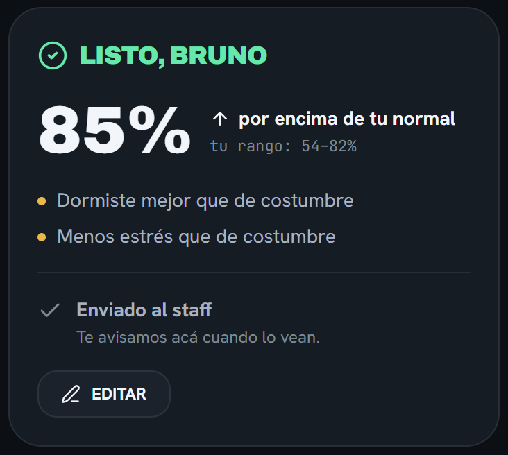 Devolución al jugador después del check-in: 85%, por encima de su normal